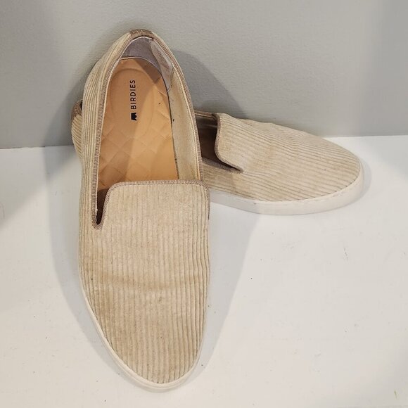 Birdies The Swift Slip On Shoes Corduroy Oatmeal Beige Sneakers Fall - Size 7 - Picture 1 of 7